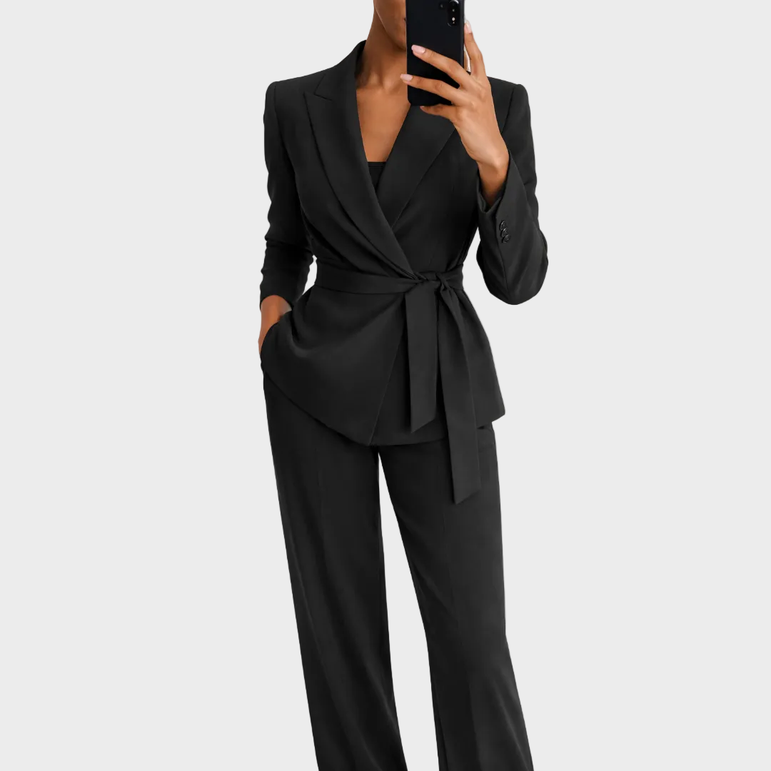 Montserrat | Traje Pantalón con Lazo Mujer Elegante