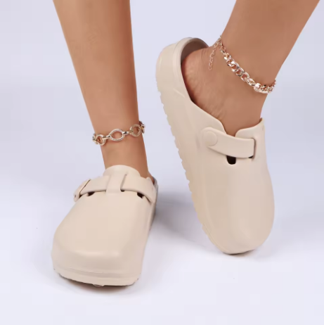 Mules de Goma Mujer Hebilla Ajustable
