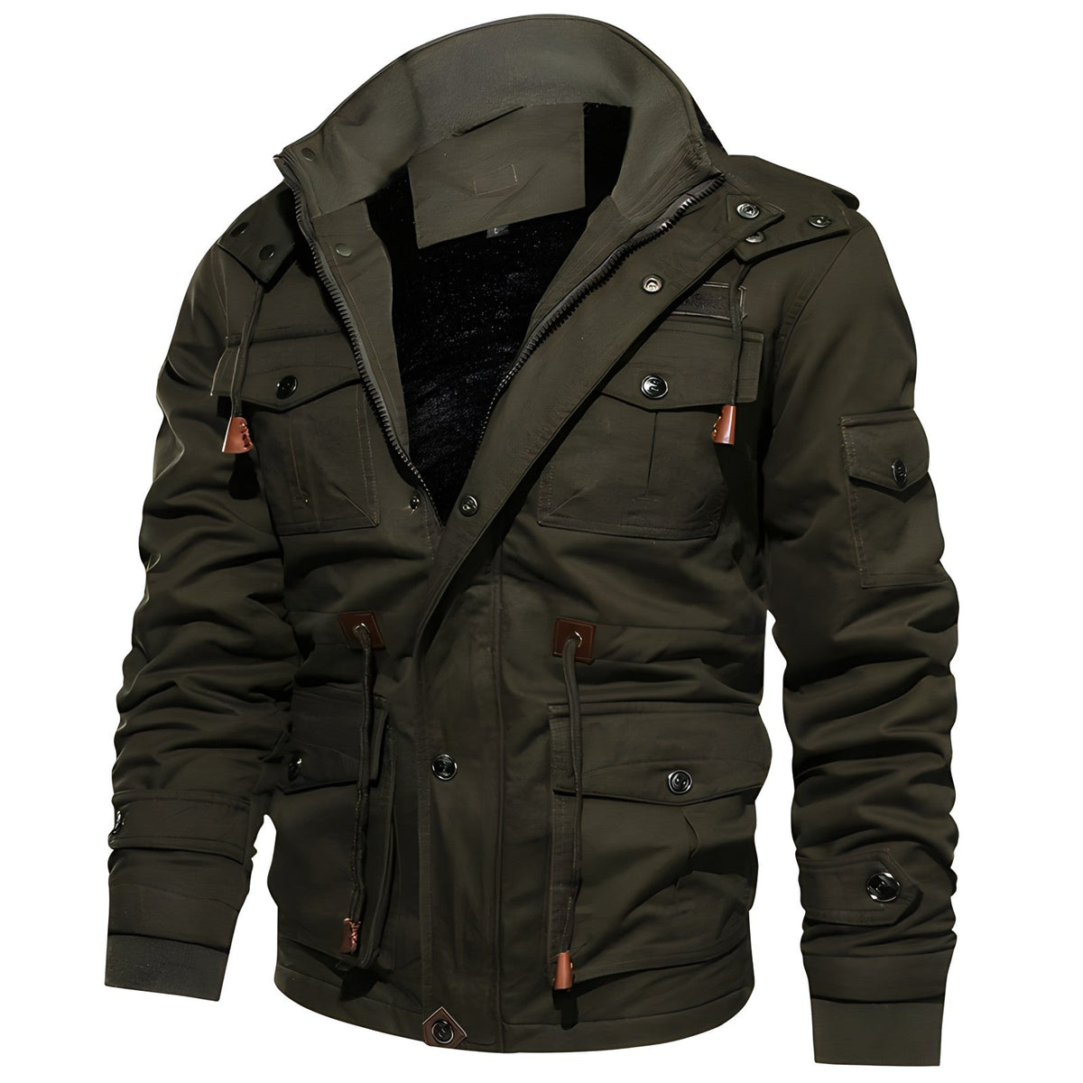 Nacho | Chaqueta Militar Hombre Multibolsillos Forro Interior