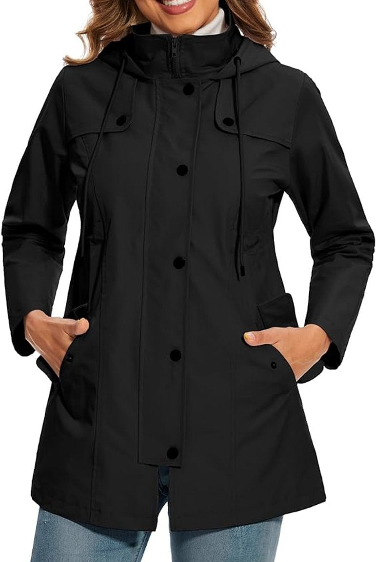 Naia | Anorak Impermeable Mujer con Capucha Cortavientos