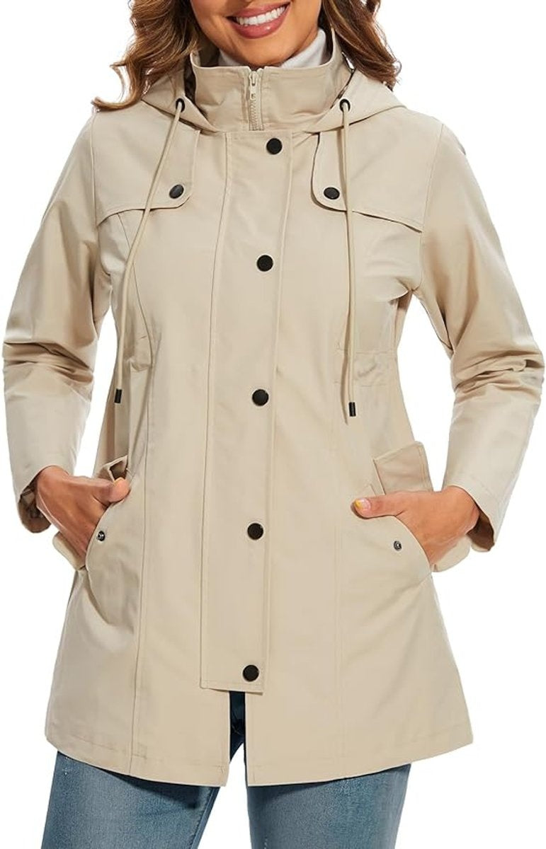 Naia | Anorak Impermeable Mujer con Capucha Cortavientos
