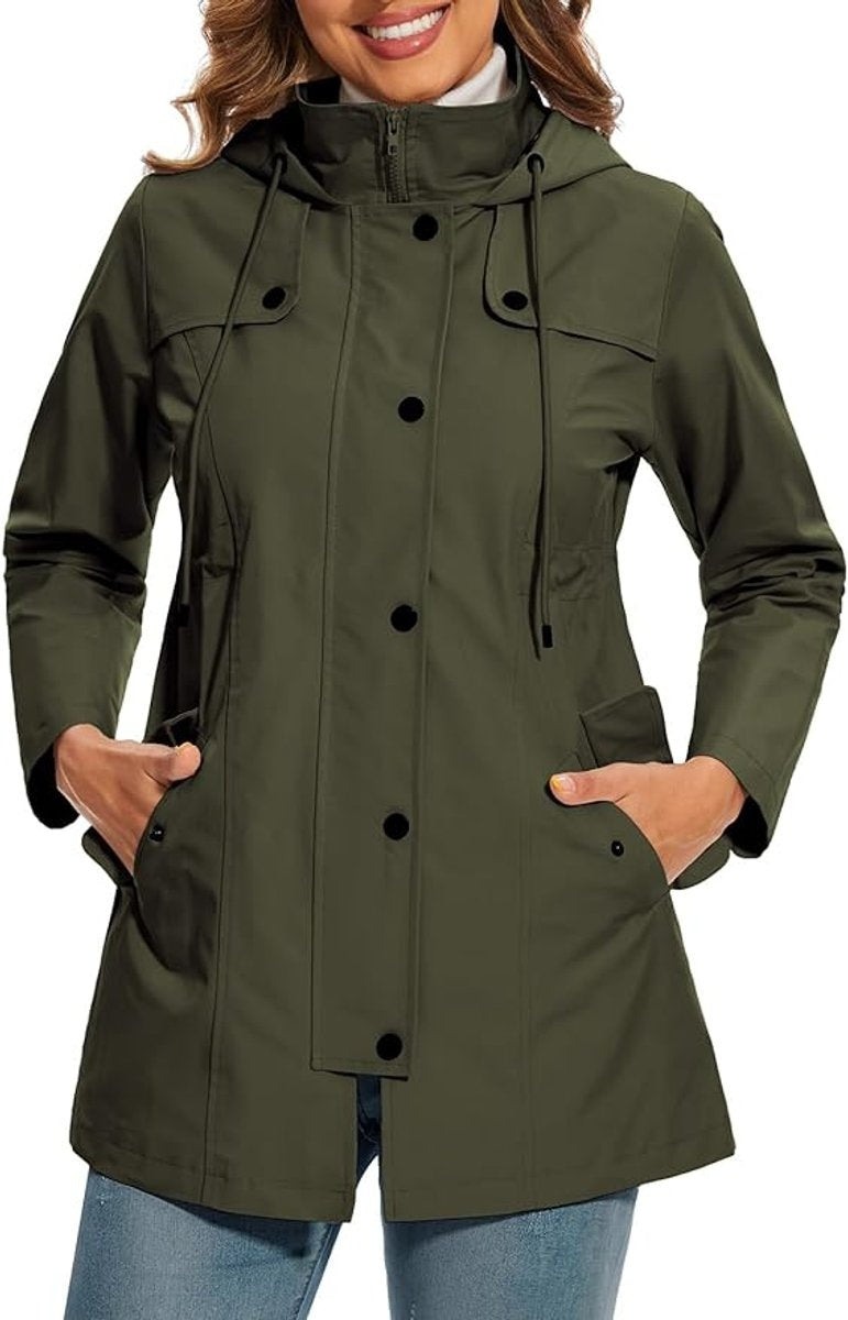 Naia | Anorak Impermeable Mujer con Capucha Cortavientos