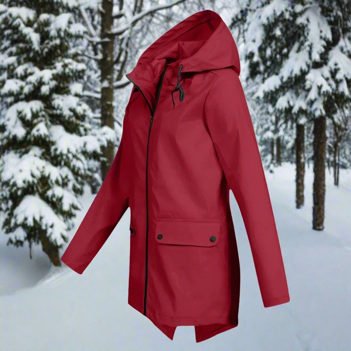 Naia | Parka Impermeable Mujer con Capucha Chaqueta Impermeable