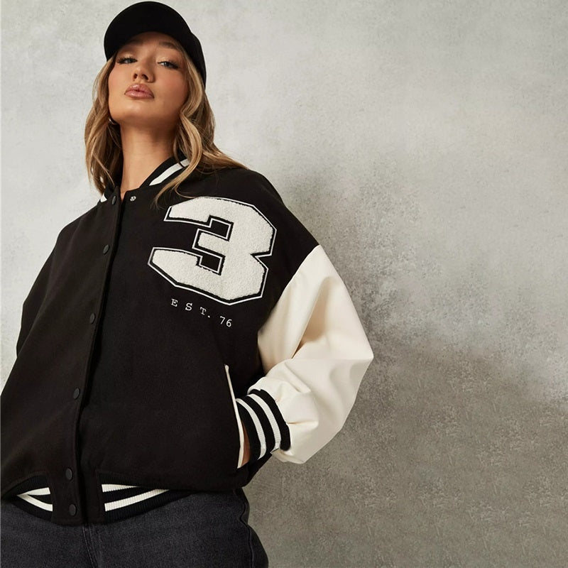 Natalia | Varsity Jacket Mujer Oversized Bordado