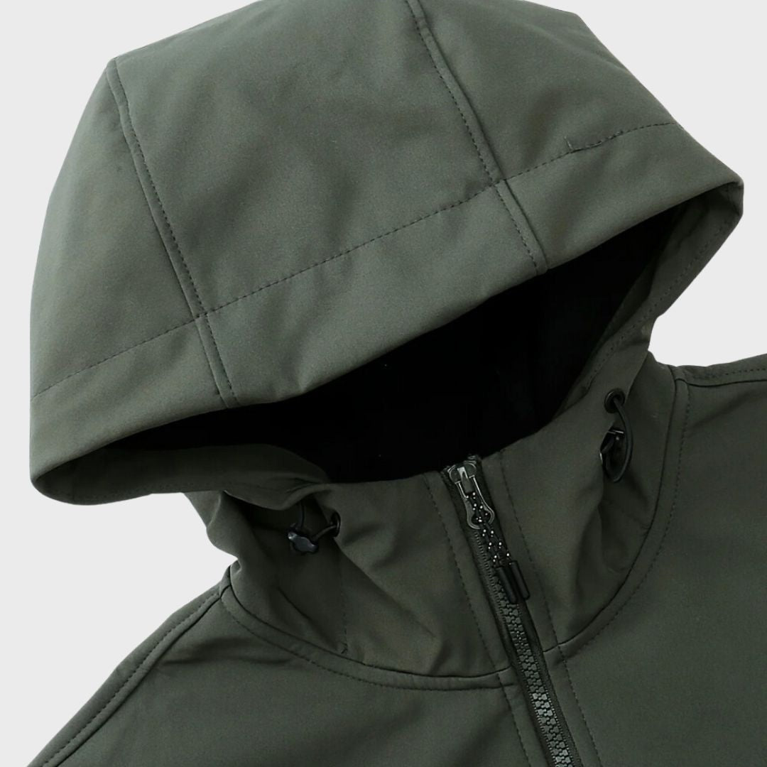 Nicolás | Anorak Softshell Hombre con Capucha Bolsillos Cremallera