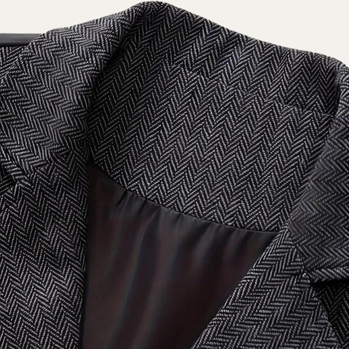 Nicolás | Chaleco de Tweed Hombre Espiga Solapa Entallado