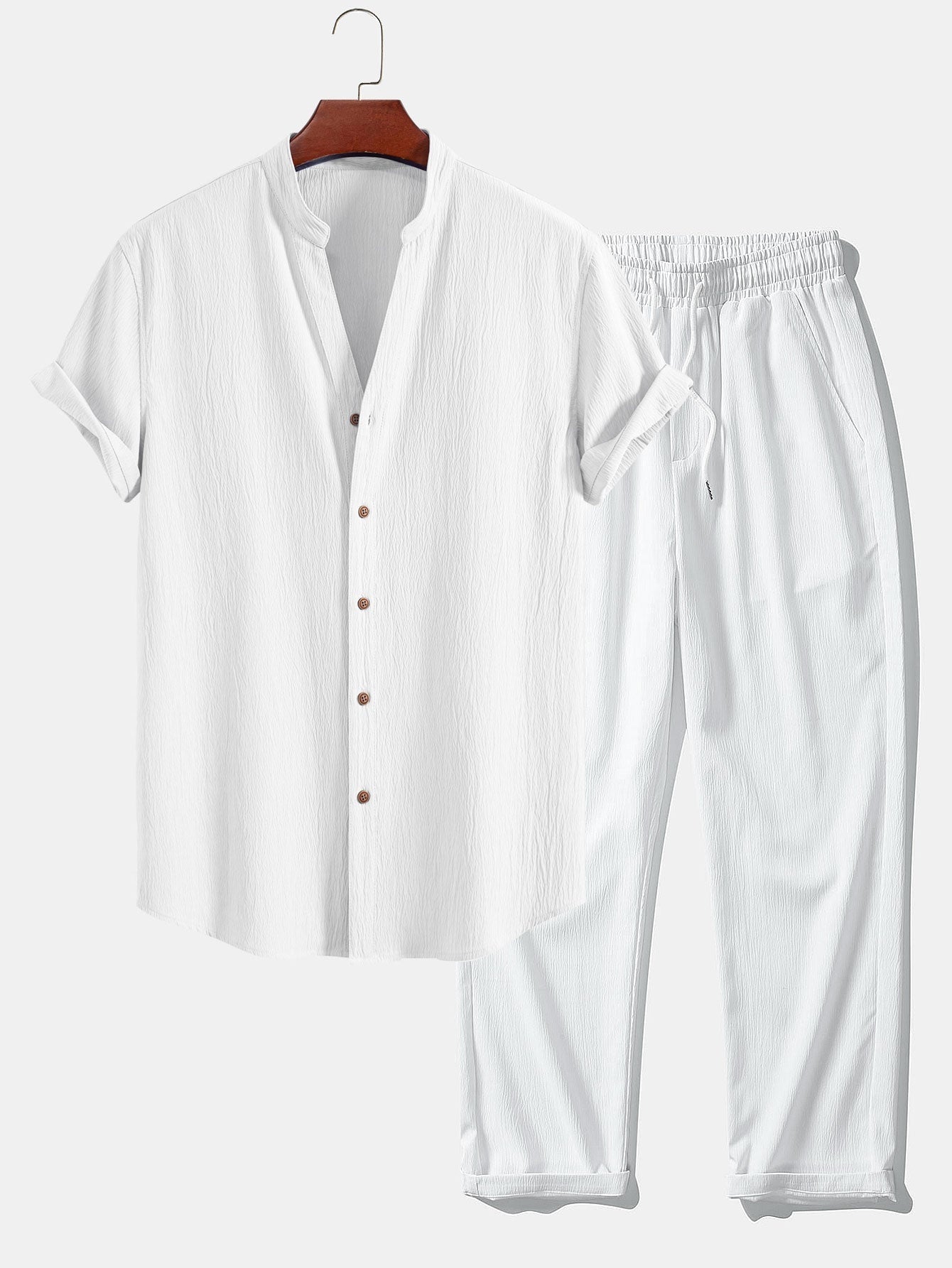 Nicolás | Conjunto Casual de Lino Hombre Camisa Manga Corta