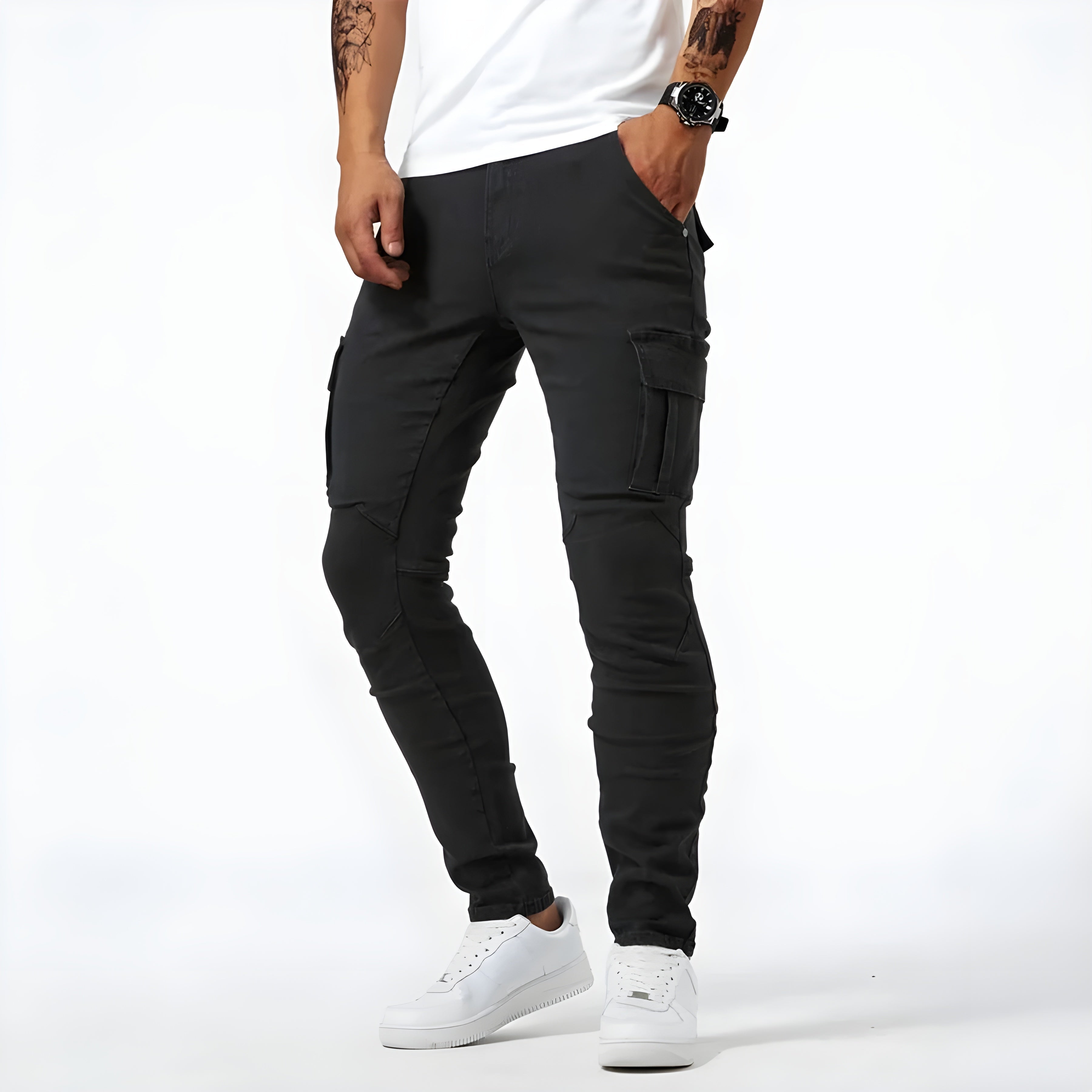 Nicolás | Pantalón Cargo Slim Fit Hombre Múltiples Bolsillos