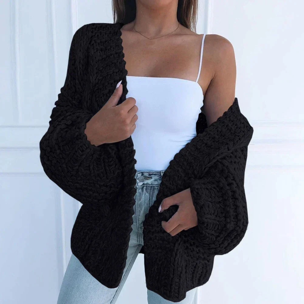 Nuria | Cárdigan de Punto Grueso Oversize Mujer Manga Larga