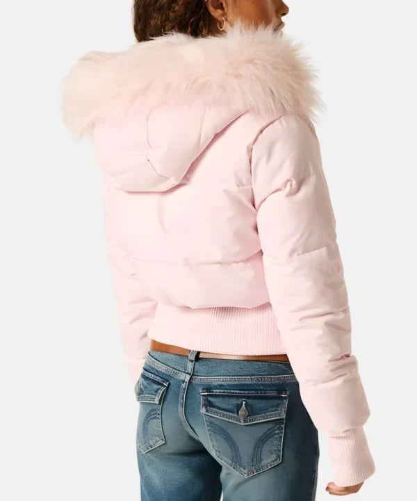 Nuria | Chaqueta de Plumas Mujer con Capucha Piel Sintética