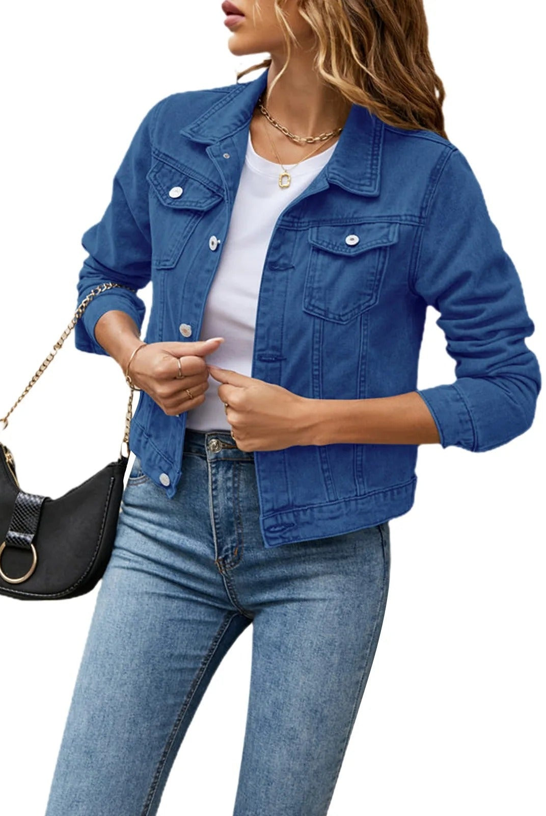 Nuria | Chaqueta Vaquera Mujer Corta Bolsillos