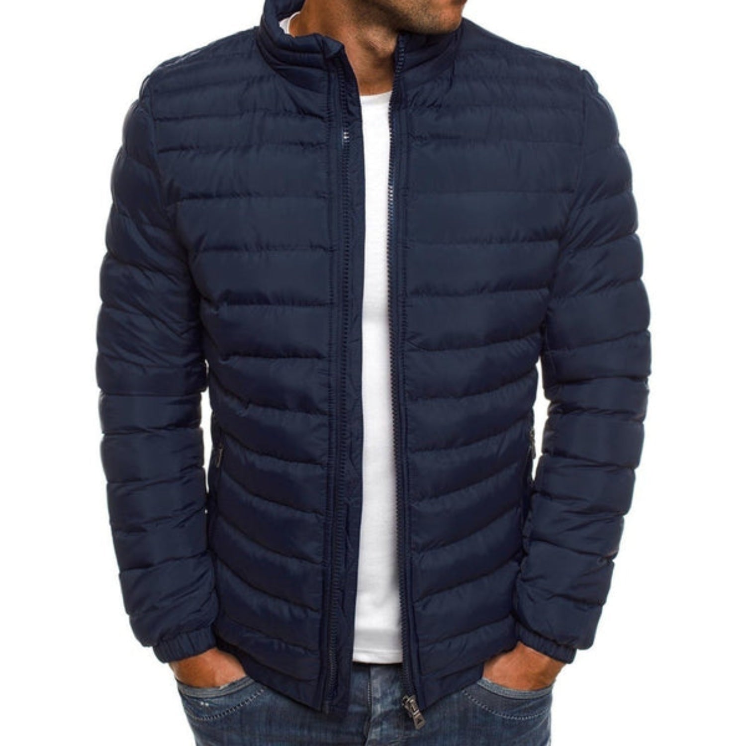 Oriol | Chaqueta Acolchada Ligera Hombre Cuello Alto Cremallera