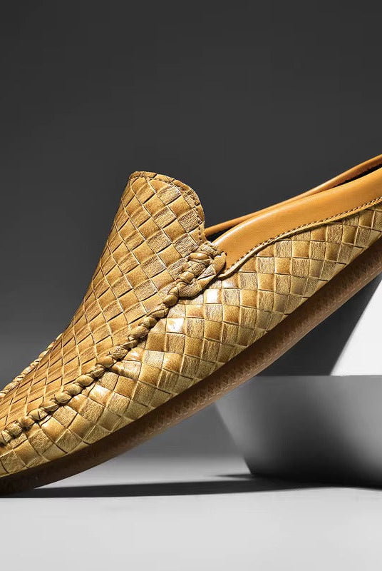 Oriol | Mocasín de Cuero Trenzado Hombre Slip-On
