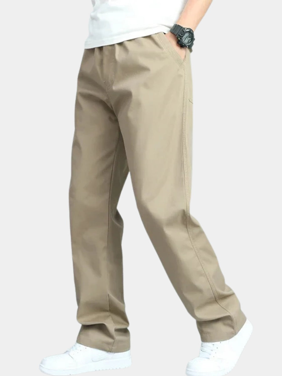 Oriol | Pantalón Ancho de Algodón Hombre Cintura Elástica