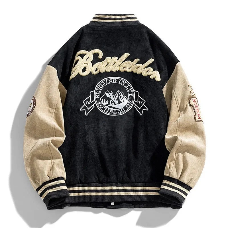 Oriol | Varsity Jacket Hombre Parches Bordados Botones