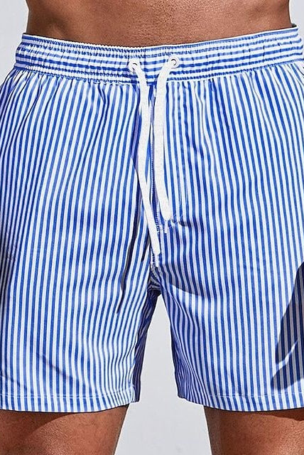 Óscar | Bañador Short de Rayas Hombre Cintura Elástica