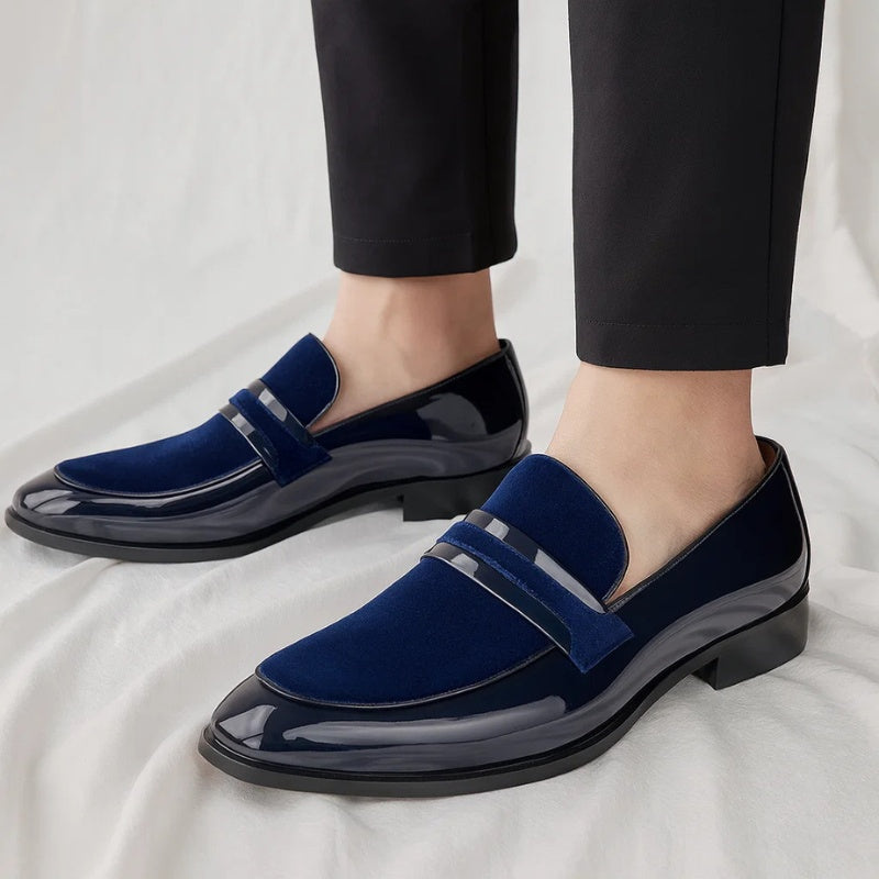 Óscar | Mocasines de Cuero Italiano Hombre Ante