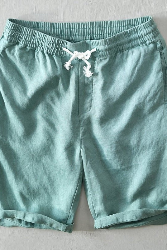 Óscar | Pantalón Corto de Lino Hombre Cintura Ajustable