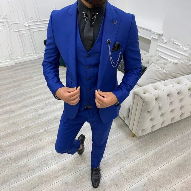 Óscar | Traje de Tres Piezas con Chaleco Hombre Moderno