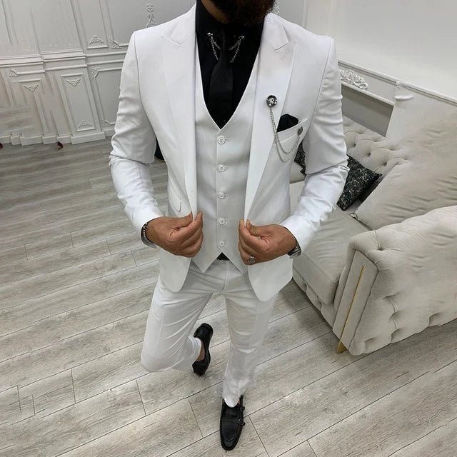 Óscar | Traje de Tres Piezas con Chaleco Hombre Moderno