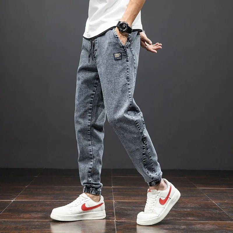 Pablo | Jogger Vaquero Baggy Hombre Cintura Elástica Tobillo Ajustado