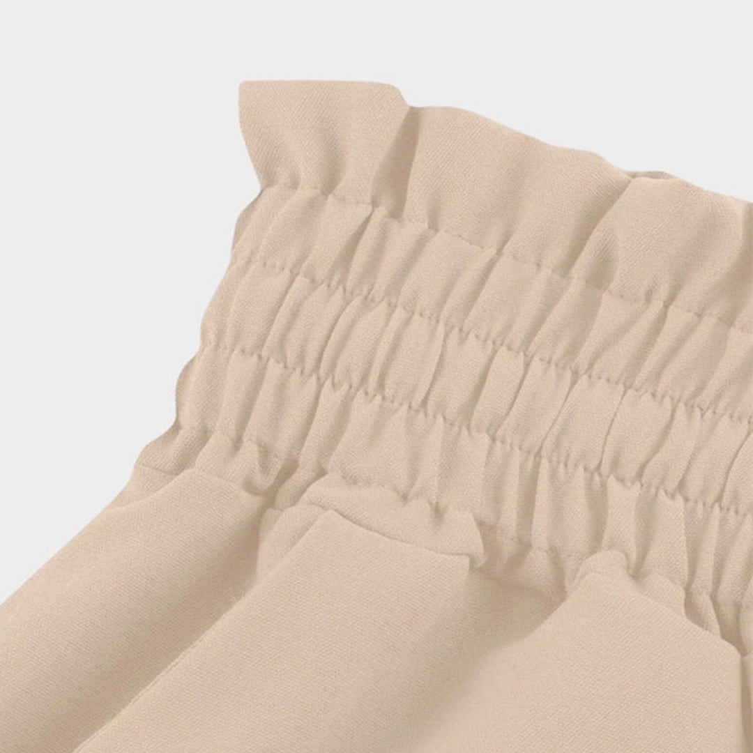 Pantalón de Lino Palazzo de Cintura Alta Hombre Cordón
