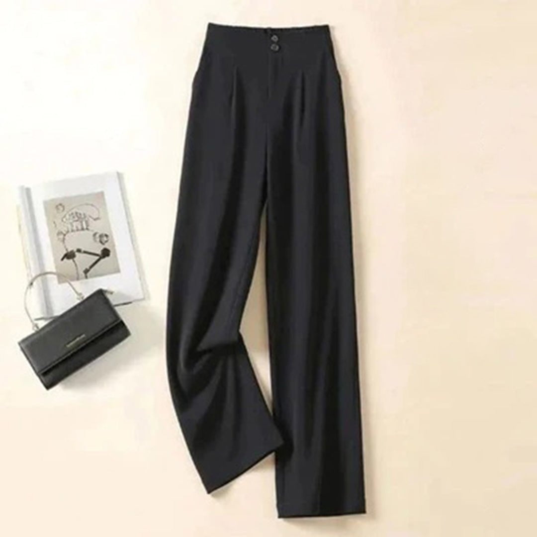 Pantalón Palazzo de Lino Mujer Cintura Alta
