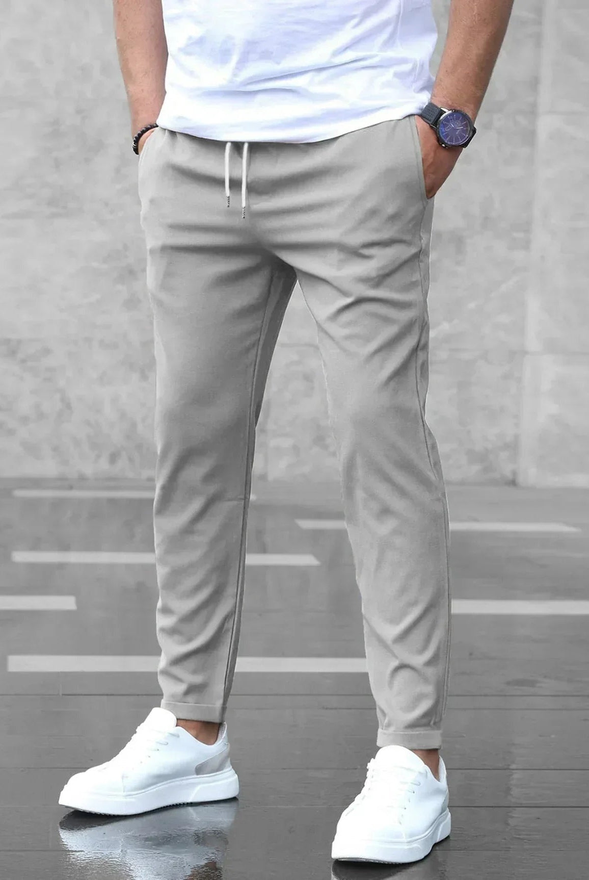 Pau | Pantalón Deportivo Hombre Cintura Elástica Corte Slim