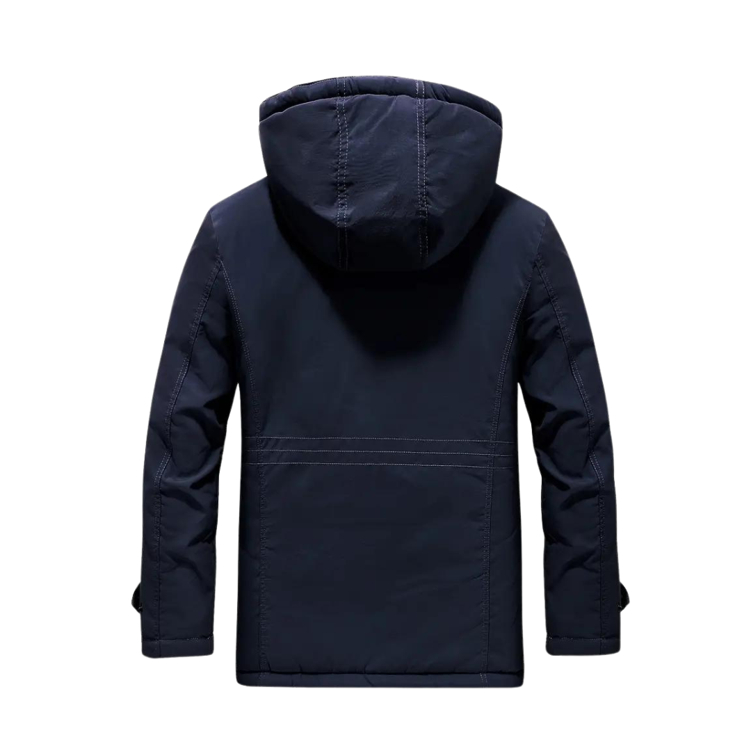 Pau | Parka Hombre Acolchada con Capucha Forro Polar