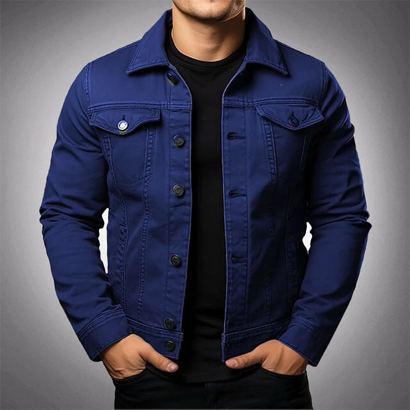 Pol | Chaqueta Vaquera de Algodón Hombre Cuello Solapa Botones