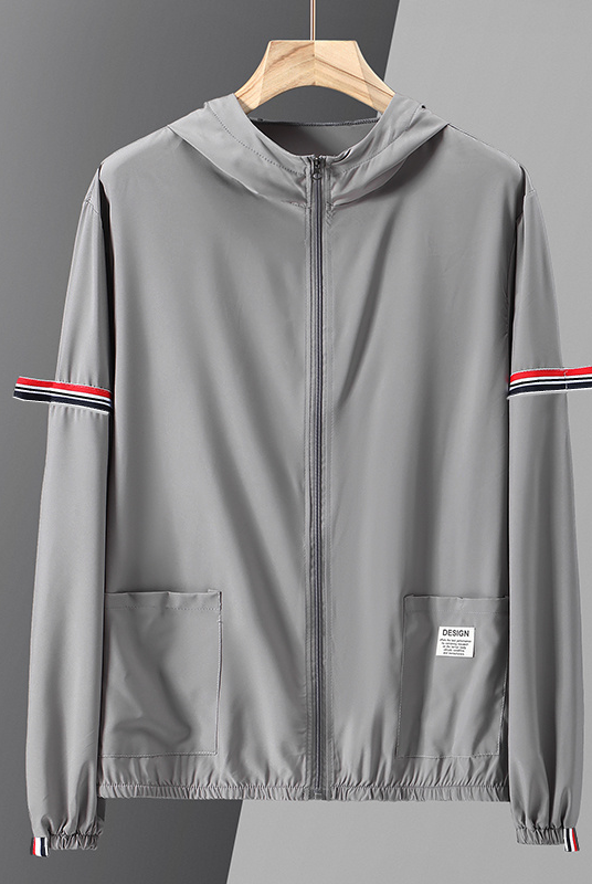 Pol | Varsity Jacket Hombre con Capucha Rayas Manga