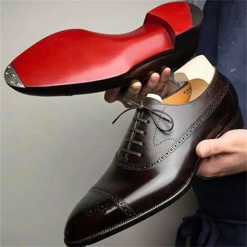 Rafael | Zapatos Oxford Brogue de Cuero Hombre Suela Distintiva