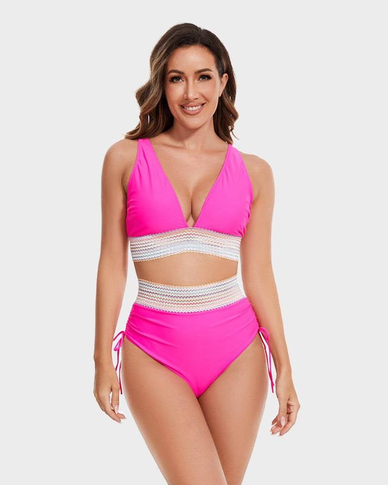 Raquel | Bikini de Cintura Alta Formador Mujer Escote V