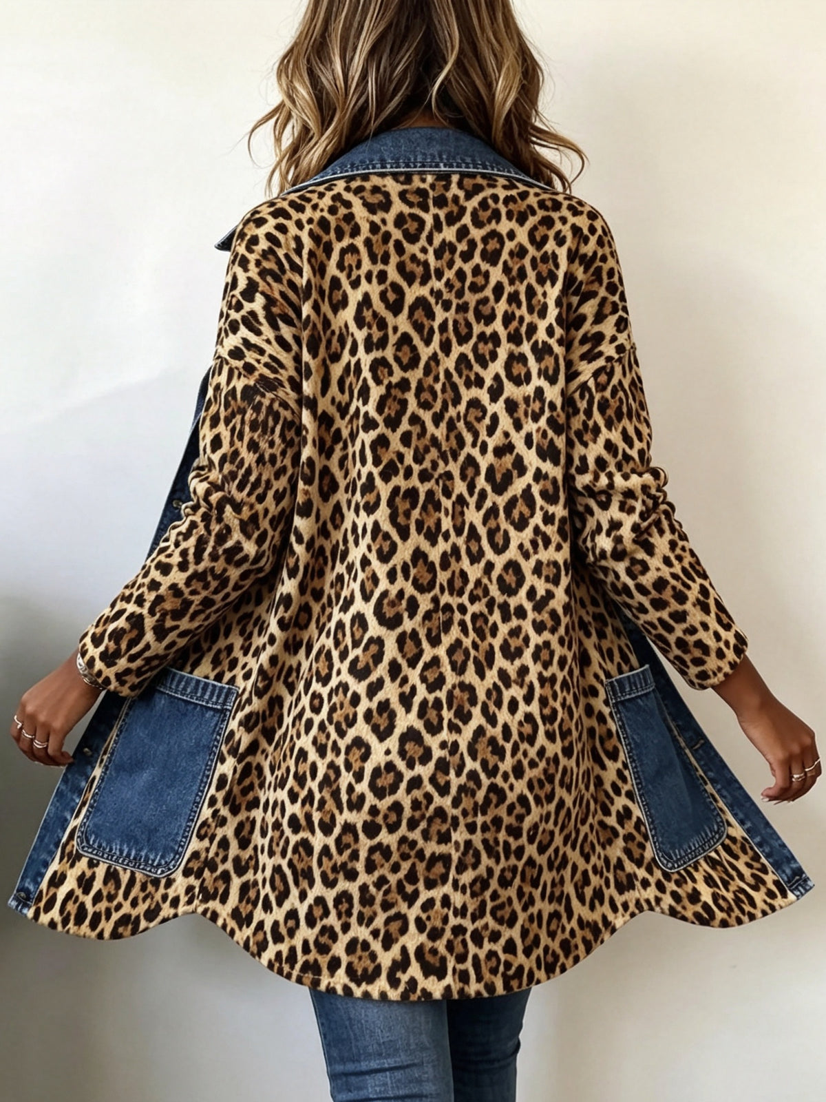 Raquel | Chaqueta Vaquera Estampado Animal Mujer Manga Larga Bolsillos