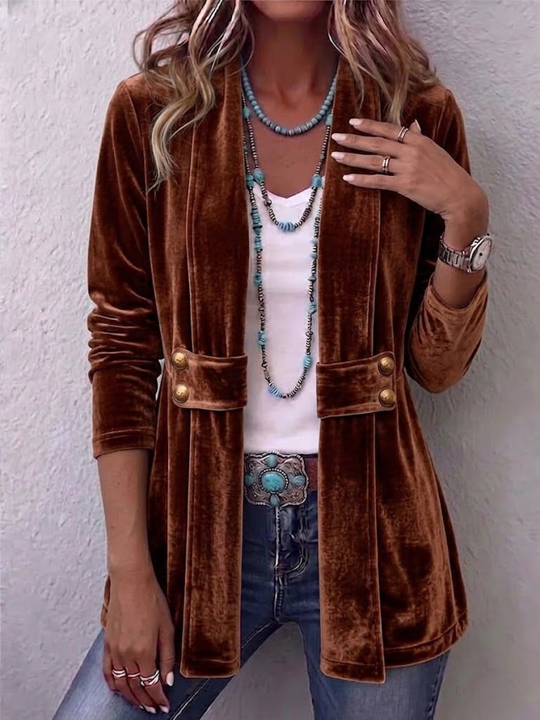 Raquel | Chaqueta Vaquera Estampado Animal Mujer Manga Larga Bolsillos