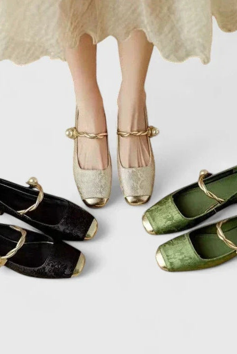 Rebeca | Mary Jane Shoes Mujer Punta Cuadrada Tacón Bajo