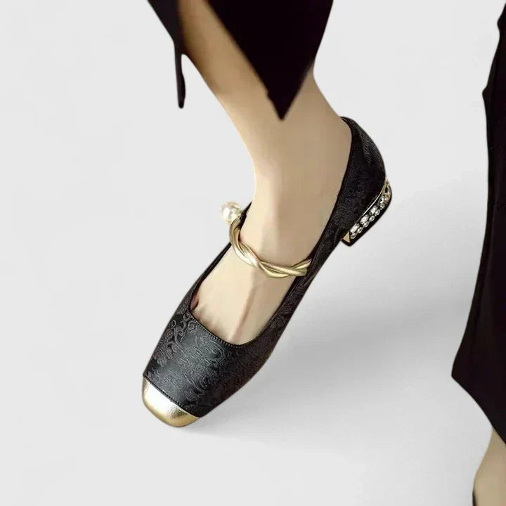 Rebeca | Mary Jane Shoes Mujer Punta Cuadrada Tacón Bajo