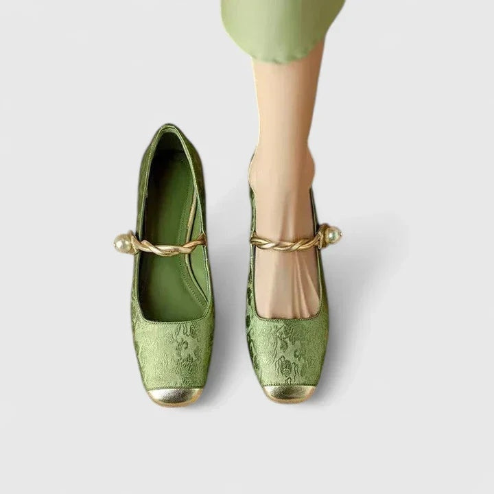 Rebeca | Mary Jane Shoes Mujer Punta Cuadrada Tacón Bajo