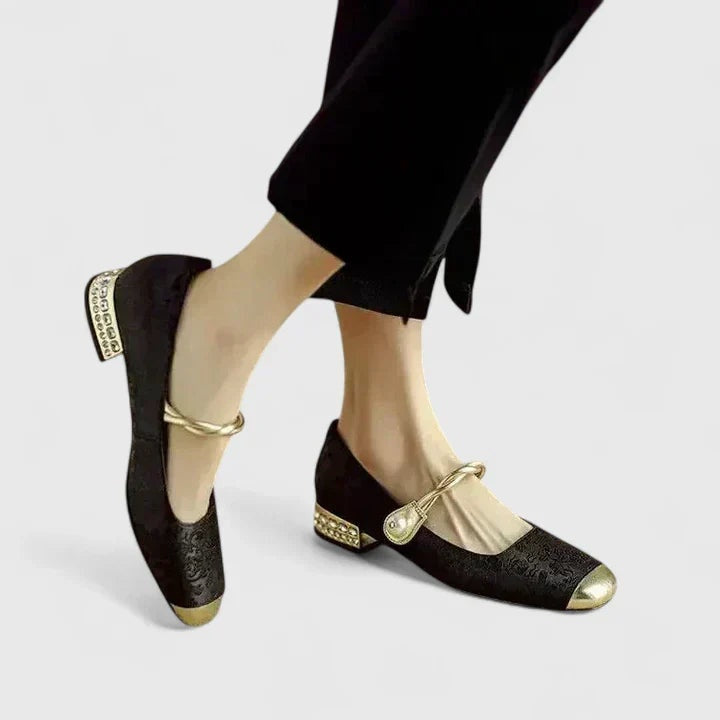 Rebeca | Mary Jane Shoes Mujer Punta Cuadrada Tacón Bajo