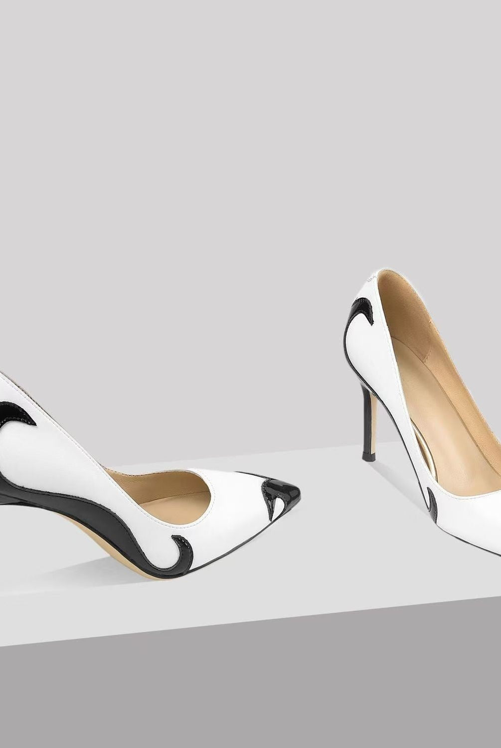 Rebeca | Zapatos de Tacón Stiletto Punta Fina Mujer Bicolor