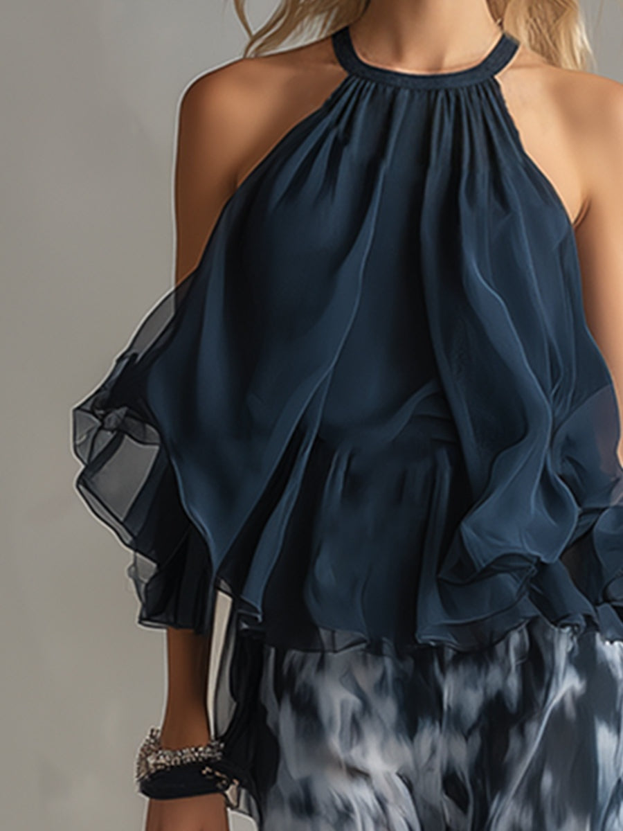 Remedios | Conjunto Elegante de Dos Piezas Mujer Estampado