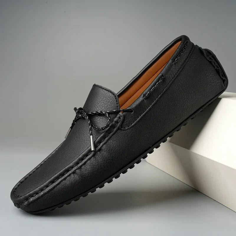 Roberto | Mocasines de Cuero Casual Hombre Suela de Goma