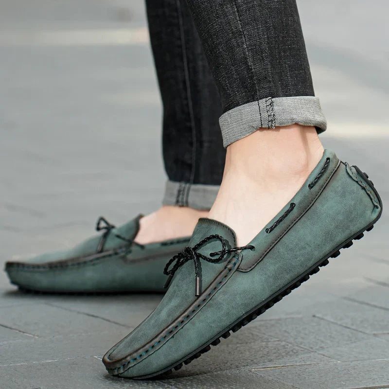Roberto | Mocasines de Cuero Casual Hombre Suela de Goma