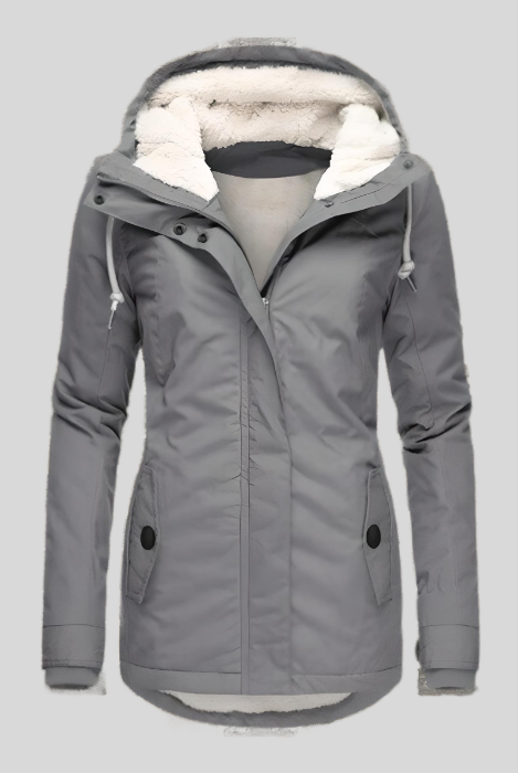Rocío | Parka Impermeable Mujer con Capucha Forro Borreguito