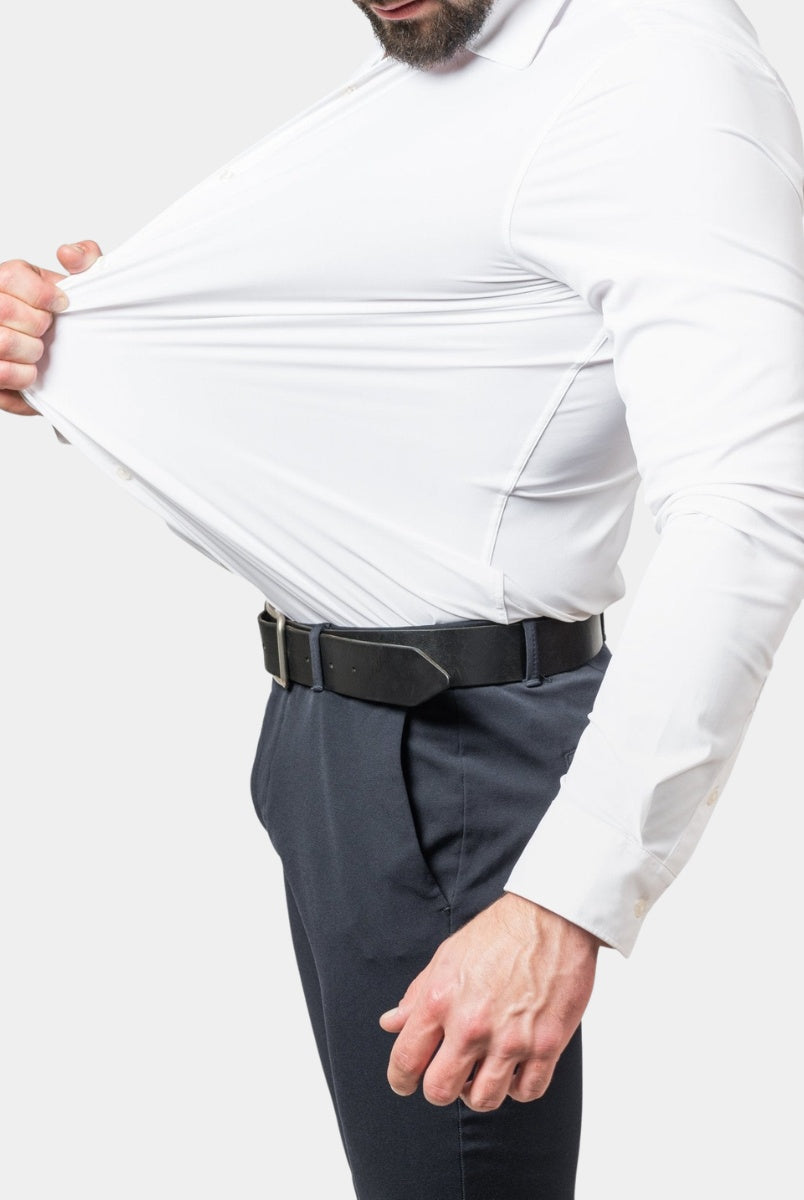 Rodrigo | Camisa Slim Fit de Manga Larga Hombre Stretch Cuello Clásico