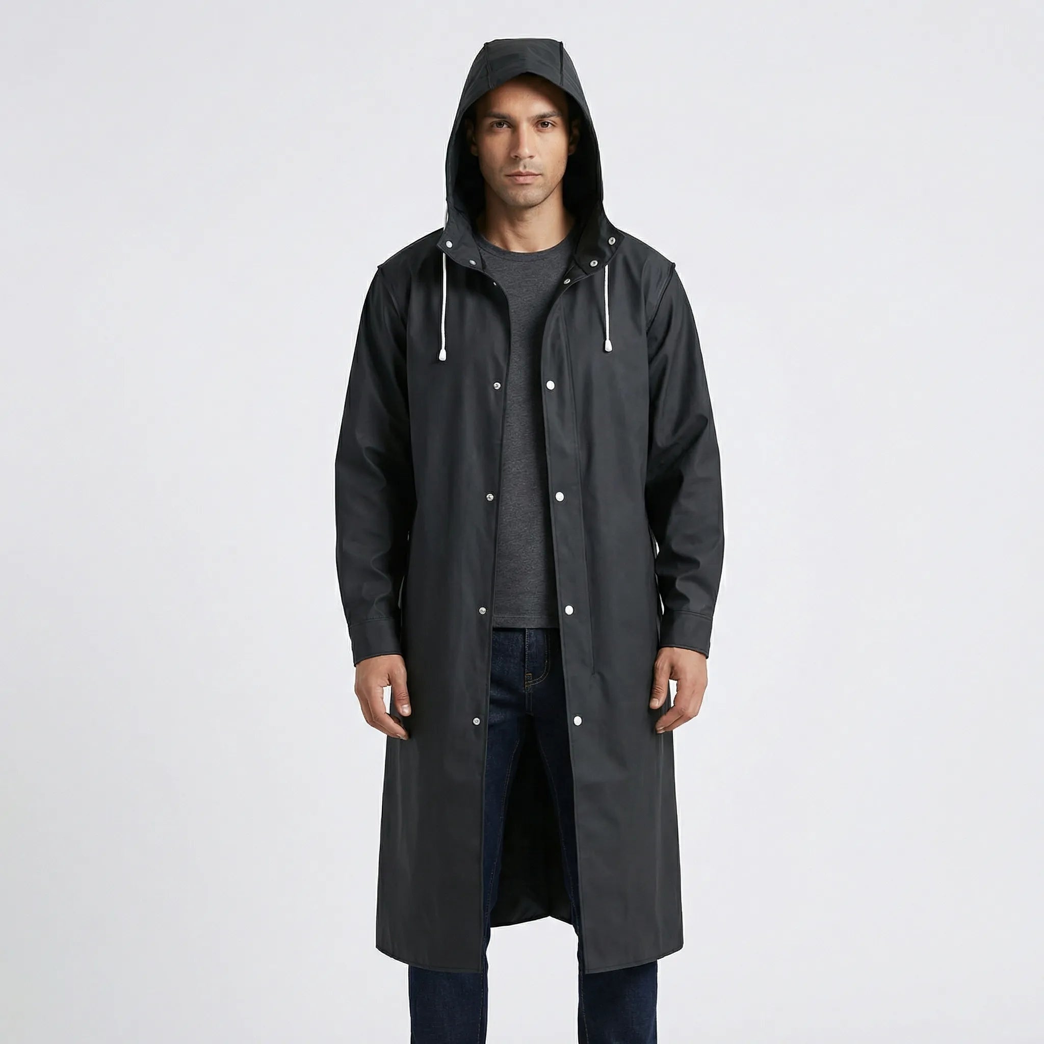 Rodrigo | Chubasquero Largo Impermeable Hombre con Capucha