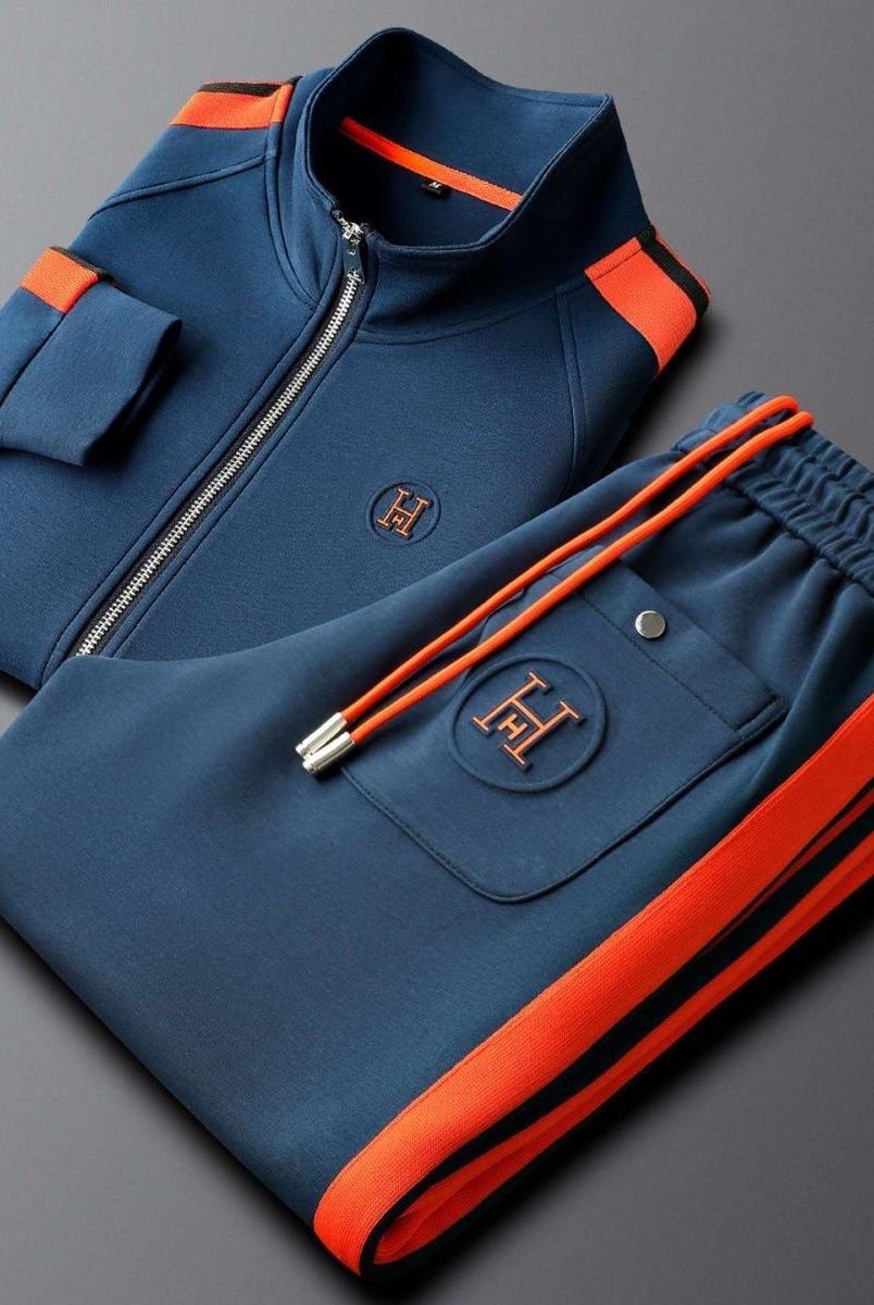 Rodrigo | Conjunto Chándal Hombre Cremallera Franjas Contraste