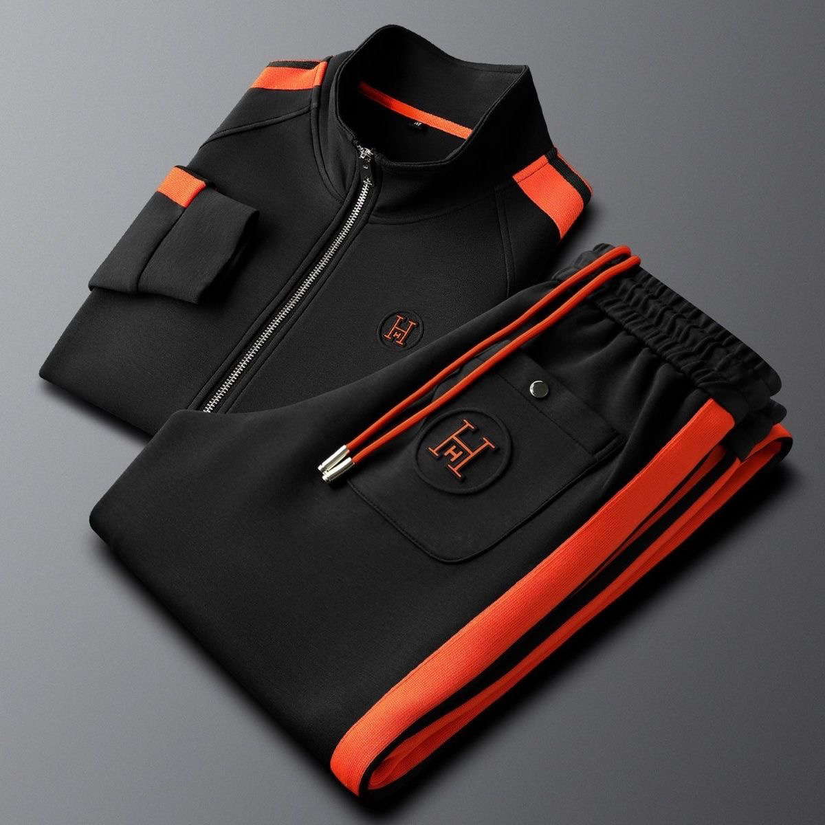 Rodrigo | Conjunto Chándal Hombre Cremallera Franjas Contraste