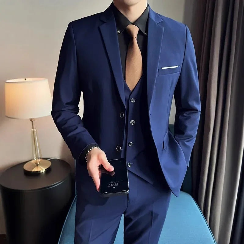 Rodrigo | Traje de Novio de Tres Piezas Slim Fit Hombre con Chaleco