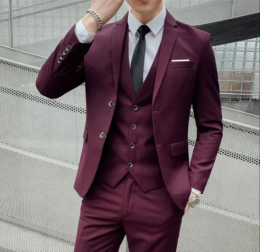 Rodrigo | Traje de Novio de Tres Piezas Slim Fit Hombre con Chaleco